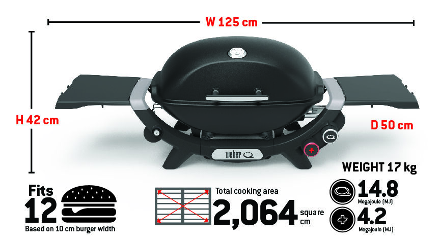 Weber Q+ Premium 2800N+ - Flame Red with Free Roasting Pack